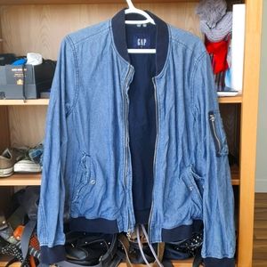Denim bomber jacket